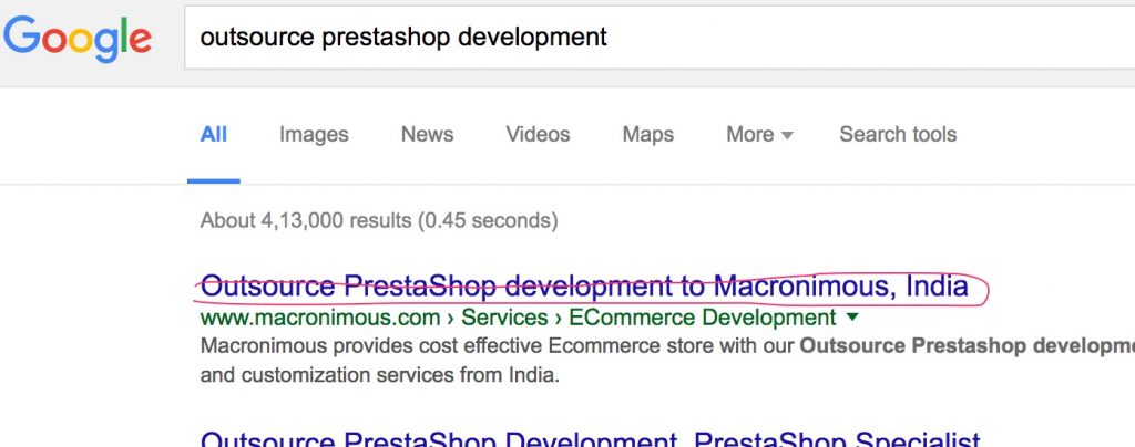 Retaining top seo results