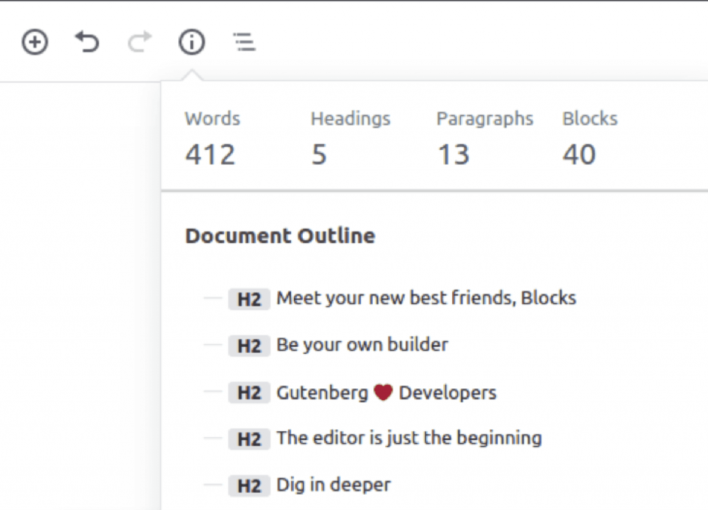 Gutenberg content formatting