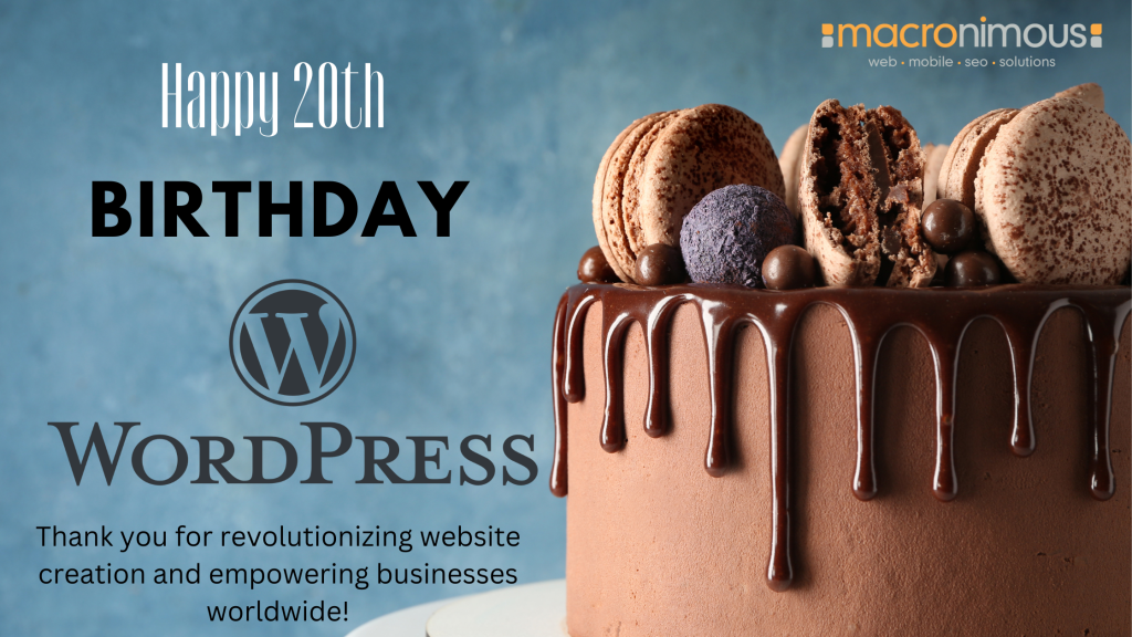 WordPress in 20th year. 