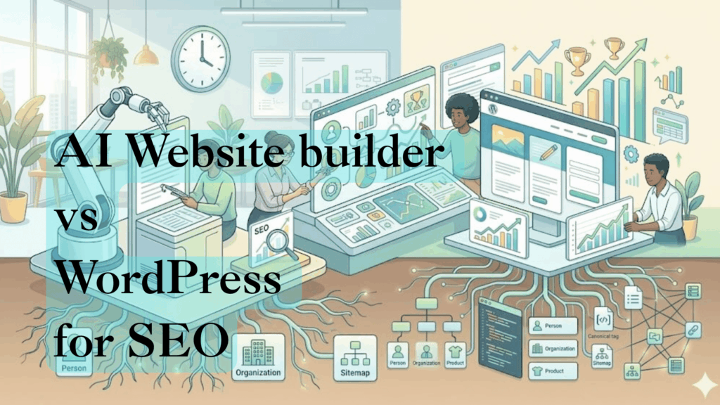AI website builder vs WordPress for SEO